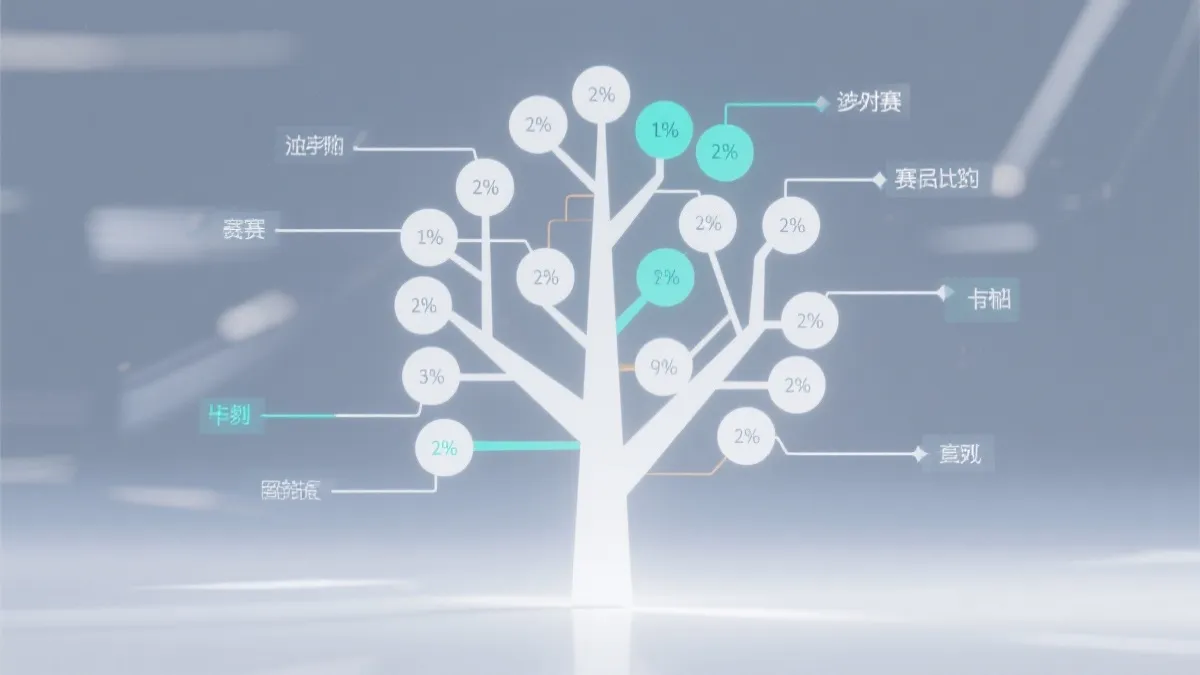 世界杯淘汰赛阶段的概率树与晋级路径示意