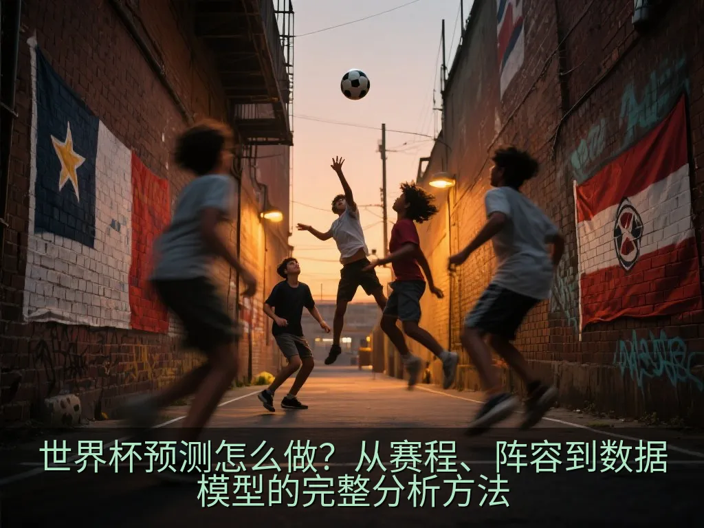 足球场战术板风格的世界杯分析配图,包含阵型、箭头路线和数据可视化元素